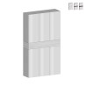 Moderner großer Schuhschrank 114x34x200cm, 6 Türen, 10 Regale, Dettey Angebot