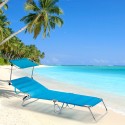 2er Set Strandliegen Liegestühle Sonnenliegen Klappbar aus Aluminium Cancun Verkauf
