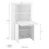 Platzsparender Eck-Schreibtisch klappbar 90x56cm Layla II Modell