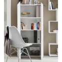 Bücherregal Büro modernes Wohnzimmer 2 Türen glänzend weiß 70x35x140 Birse Rabatte