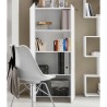 Moderne Büroschrank Wohnzimmer 2 Türen Weiß Hochglanz 70x35x140 Birse Rabatte
