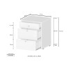 Niedriger Rollcontainer 3 Schubladen 47x45x61 Büroschreibtisch Paul Preis