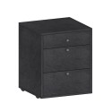 Niedriger Rollcontainer 3 Schubladen 47x45x61 Büroschreibtisch Paul Modell