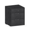 Niedriger Rollcontainer 3 Schubladen 47x45x61 Büroschreibtisch Paul Modell