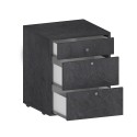 Niedriger Rollcontainer 3 Schubladen 47x45x61 Büroschreibtisch Paul Eigenschaften