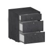Niedriger Rollcontainer mit 3 Schubladen 47x45x61 Büroschreibtisch Eigenschaften