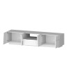 Moderner TV-Stand Chiron mit 4 Türen und Schublade, 220x45x46 cm 