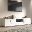 Moderner TV-Stand Chiron mit 4 Türen und Schublade, 220x45x46 cm Katalog