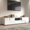 Moderner TV-Stand Chiron mit 4 Türen und Schublade, 220x45x46 cm Katalog