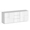 Moderne Wohnzimmerschrank Anrichte mit 3 Schubladen und 2 Türen, 220x44x86 cm, Margaux 