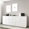 Moderne Wohnzimmerschrank Anrichte mit 3 Schubladen und 2 Türen, 220x44x86 cm, Margaux Katalog