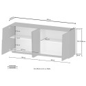 Moderne Anrichte Darill mit 4 Türen, 200x44x86, für Wohnzimmer 