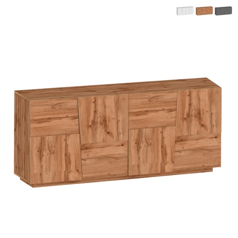 Moderne Anrichte Darill mit 4 Türen, 200x44x86, für Wohnzimmer Aktion