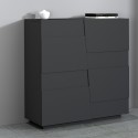 Moderne Anrichte 2-türig Mehrzweck Flurschrank 120x44,6x126cm Seeley Preis