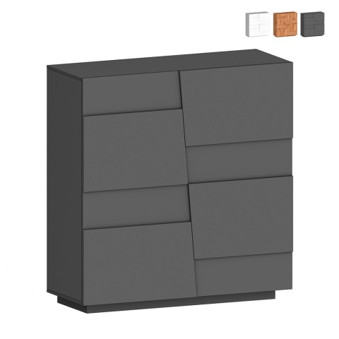 Moderne Anrichte 2-türig Mehrzweck Flurschrank 120x44,6x126cm Seeley Aktion