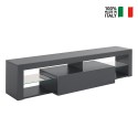 Moderner TV-Schrank mit Klappe, Glasablagen, 160 cm Helix Rabatte