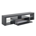 Moderner TV-Schrank mit Klappe, Glasablagen, 160 cm Helix Modell