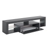 Moderner TV-Schrank mit Klappe, Glasablagen, 160 cm Helix Modell