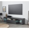 Modernes Mobiles TV-Ständer mit umklappbarer Glasschiebetür und Regalen 160cm Helix Angebot