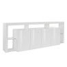 Große Wohnzimmer-Kommode mit 4 Türen 220x40x80, modernes Design, Towyn Lagerbestand
