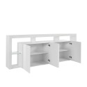 Große Wohnzimmer-Kommode mit 4 Türen 220x40x80, modernes Design, Towyn Modell