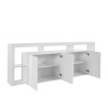 Große Wohnzimmer-Kommode mit 4 Türen 220x40x80, modernes Design, Towyn Modell