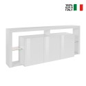 Sideboard 3 Türen 200x40x80cm modernes Bücherregal mit Glasböden Pibrac Katalog