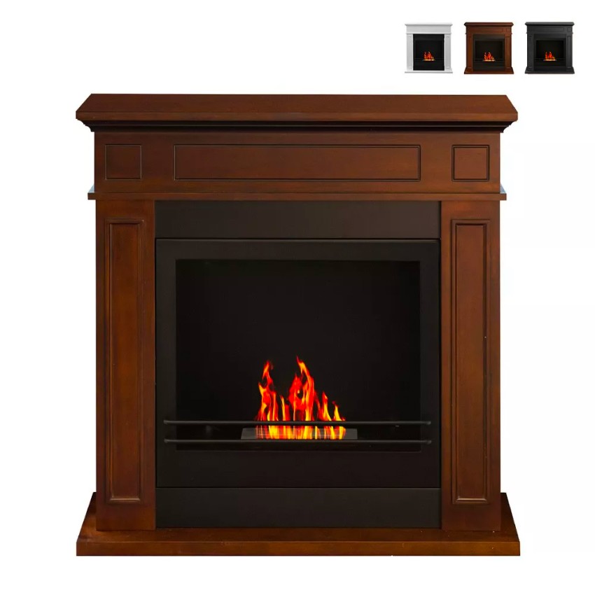 Standkamin mit Bioethanol aus Holzrahmen Jefferson Eco Verkauf Standkamin mit Bioethanol aus Holzrahmen Jefferson Eco Verkauf