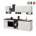 Modulare Einbauküche 256cm modernes Design Domina Maße