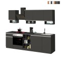Modulare Einbauküche 256cm modernes Design Domina Aktion