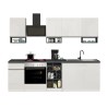 Modulare Einbauküche 256cm modernes Design Domina 