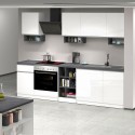 Modulare Einbauküche 256cm modernes Design Domina Lagerbestand