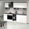 Modulare Einbauküche 256cm modernes Design Domina Lagerbestand
