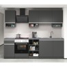 Küche vollständig 256 cm modernes modulares Design Domina. 