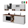 Moderne modulare Küche, lineares Design, 256 cm, Modell Essence Maße