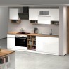 Moderne modulare Küche, lineares Design, 256 cm, Modell Essence Lagerbestand