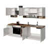 Moderne modulare Küche, lineares Design, 256 cm, Modell Essence 