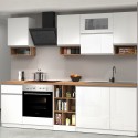 Moderne modulare Küche, lineares Design, 256 cm, Modell Essence 