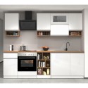 Moderne modulare Küche, lineares Design, 256 cm, Modell Essence 
