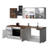 Moderne komplette Küche im linearen Design 256 cm modular Unica 