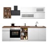 Moderne komplette Küche im linearen Design 256 cm modular Unica 