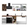 Moderne komplette Küche im linearen Design 256 cm modular Unica 
