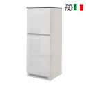 Einbau-Kühlschrankverkleidung mit 2 Türen, Küchenschrank 60x60x164,5h Halser Maße