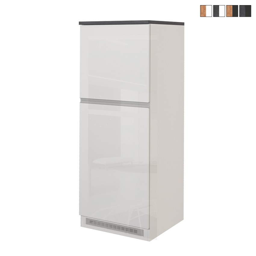 Einbau-Kühlschrankverkleidung mit 2 Türen, Küchenschrank 60x60x164,5h Halser Angebot