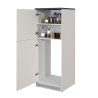 Einbau-Kühlschrankverkleidung mit 2 Türen, Küchenschrank 60x60x164,5h Halser 