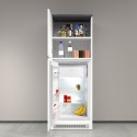 Einbau-Kühlschrankverkleidung mit 2 Türen, Küchenschrank 60x60x164,5h Halser 