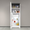 Einbau-Kühlschrankverkleidung mit 2 Türen, Küchenschrank 60x60x164,5h Halser 