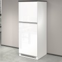 Einbau-Kühlschrankverkleidung mit 2 Türen, Küchenschrank 60x60x164,5h Halser 