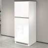Einbau-Kühlschrankverkleidung mit 2 Türen, Küchenschrank 60x60x164,5h Halser 