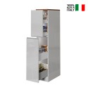 Apothekerschrank mit 2 Gewürzschubladen für moderne Küche 30x60x164,5 Trym Modell
